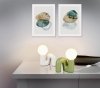 Lampka stołowa nocna szara ceramiczna designerska dekoracyjna na komodę QUINN R56821076 RL